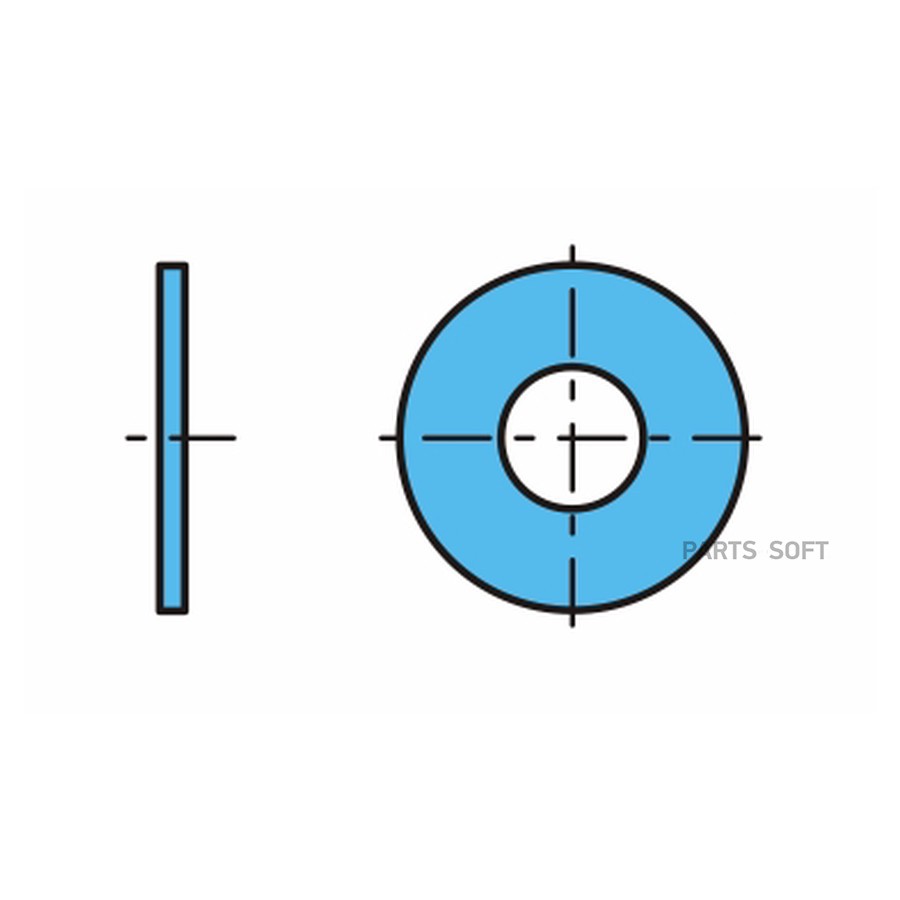 Шайба BPW / стремянки _ ?25 - ?43 - 4H _ A25 - DIN 125 _ Geomet-покрытие / Oe