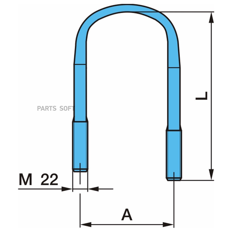 $ Стремянка BPW / M22 _ 150 x 262-240 _ плоская / Oe 0313837094