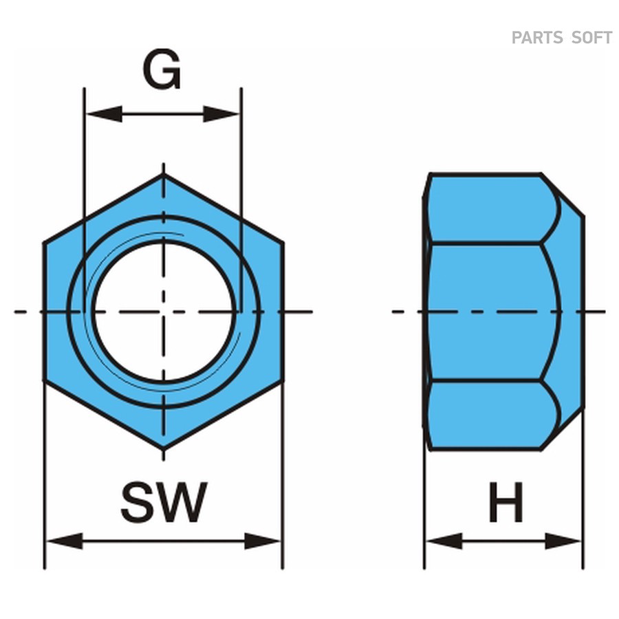 $ Гайка колесная задняя M22X2-10(OE)