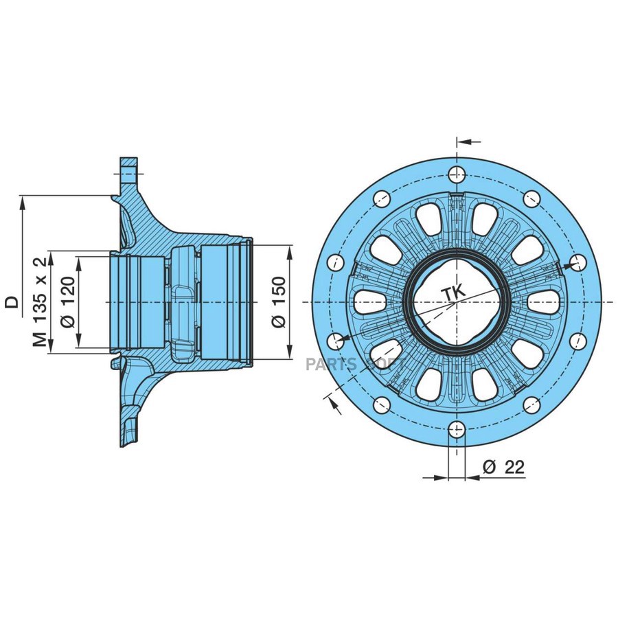Ступица BPW SHBF ECOPlus3  (ET120)