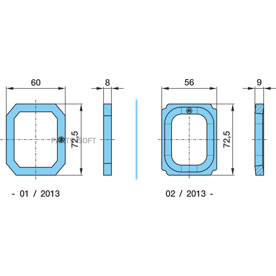 Наварная пластина квадрат 72.5х60х8