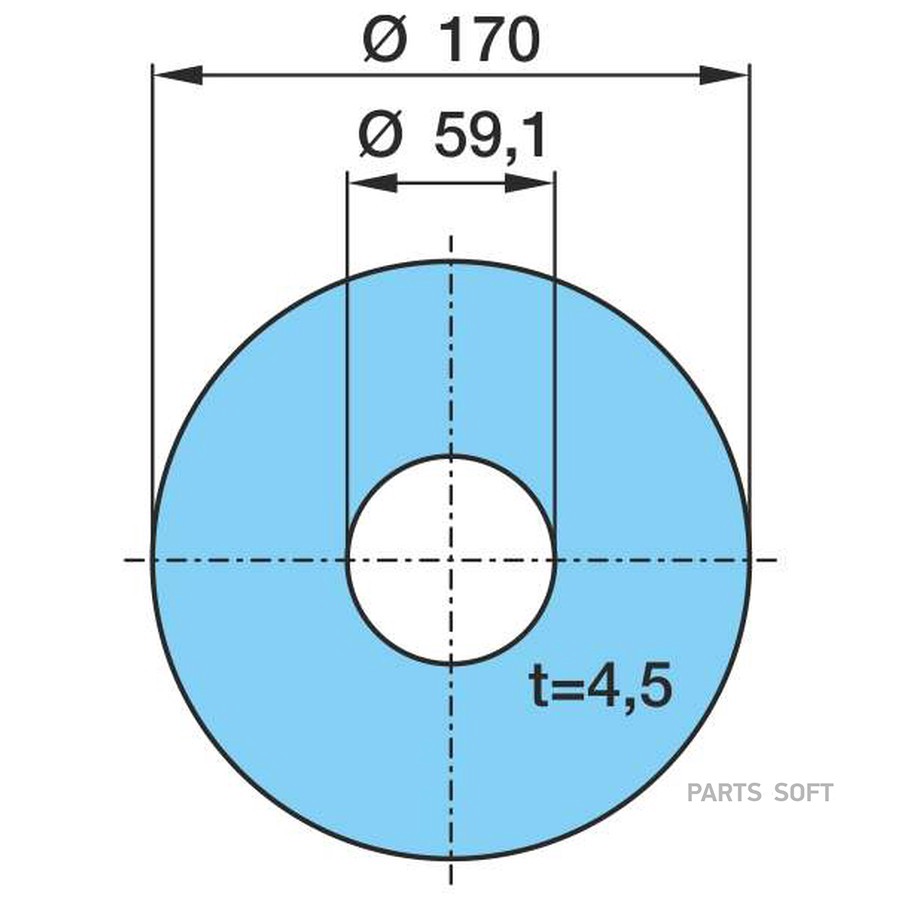 $ Шайба изнашиваемая BPW ECOairCompact d59.1/170x4.5