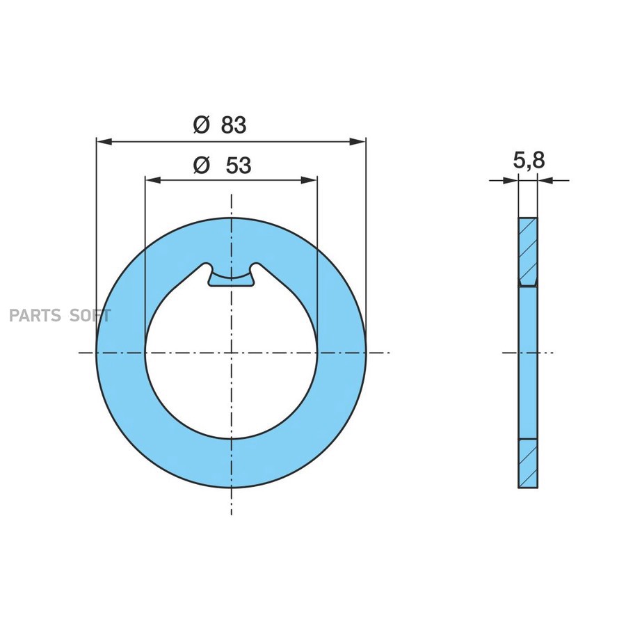 Кольцо d53/83x5.8 для гайки 0526647110
