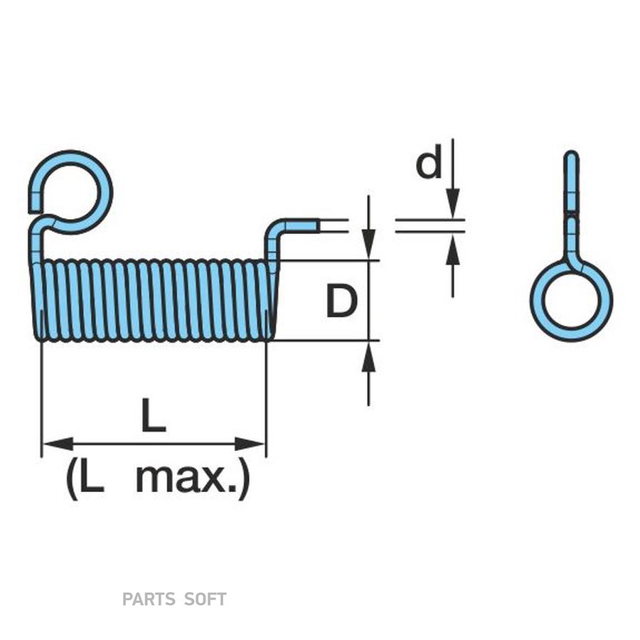 Пружина стяжная пыльников тормозного барабана Eco+2