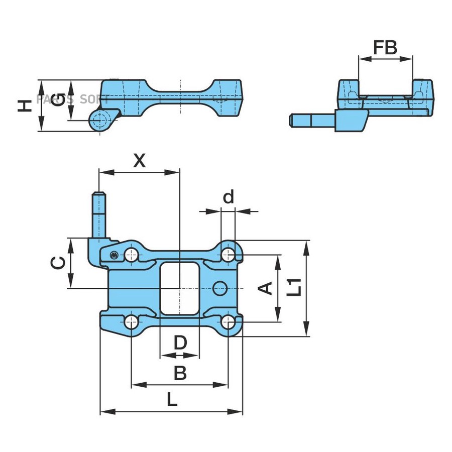 $ Опорная пластина рессоры, слева F150  LI2